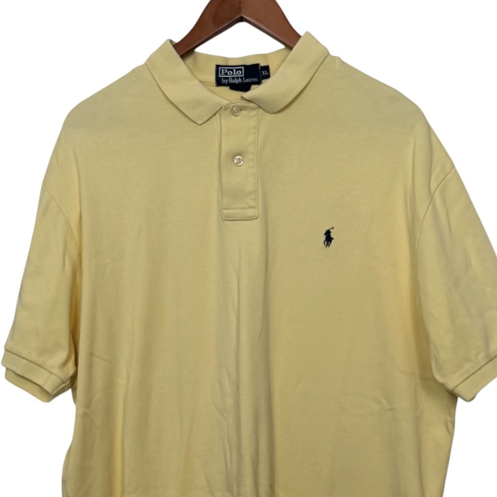 Polo Ralph Lauren Polo Shirt Men's XL Yellow Short Sleeve Classic Fit Pony